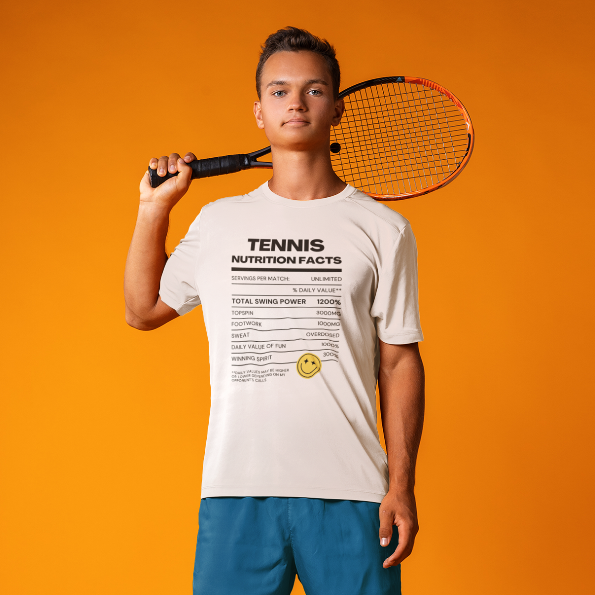 Tennis Nutrition Facts Performance T-Shirt