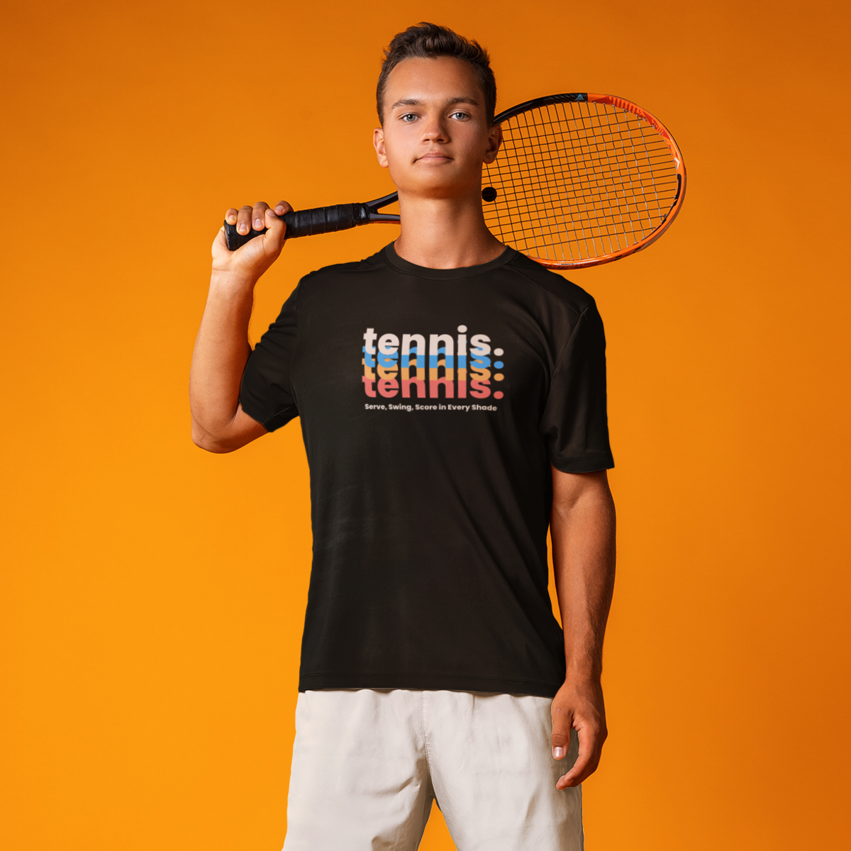Colorful Courtside Tee: Tennis in Vibrant Shades