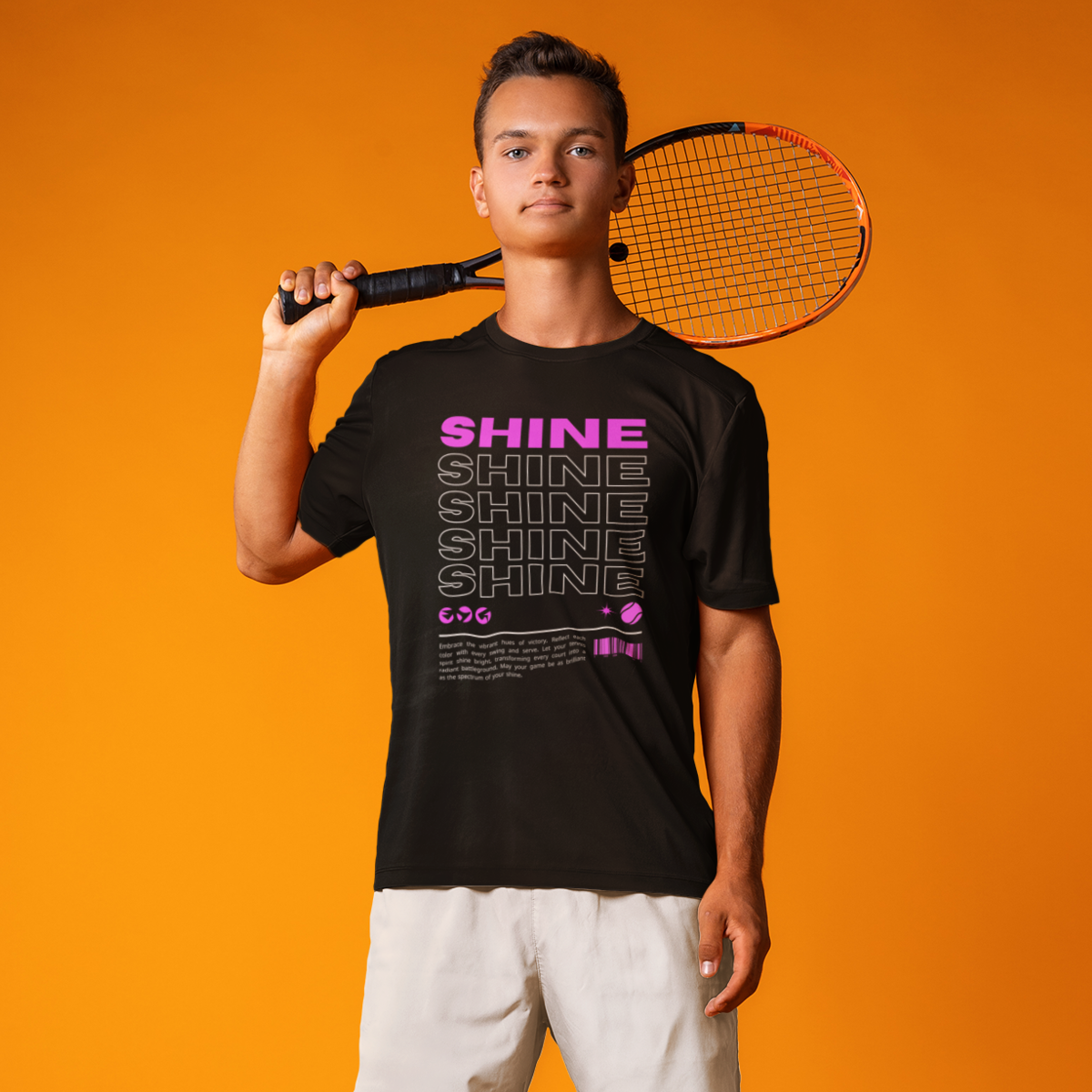 Spectrum Shine Tee: Embrace the Radiant Hues of Tennis Victory