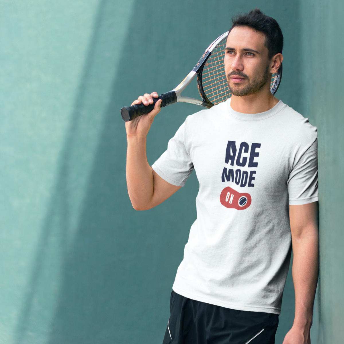 ACE MODE ON: Activated Button Tennis Tee
