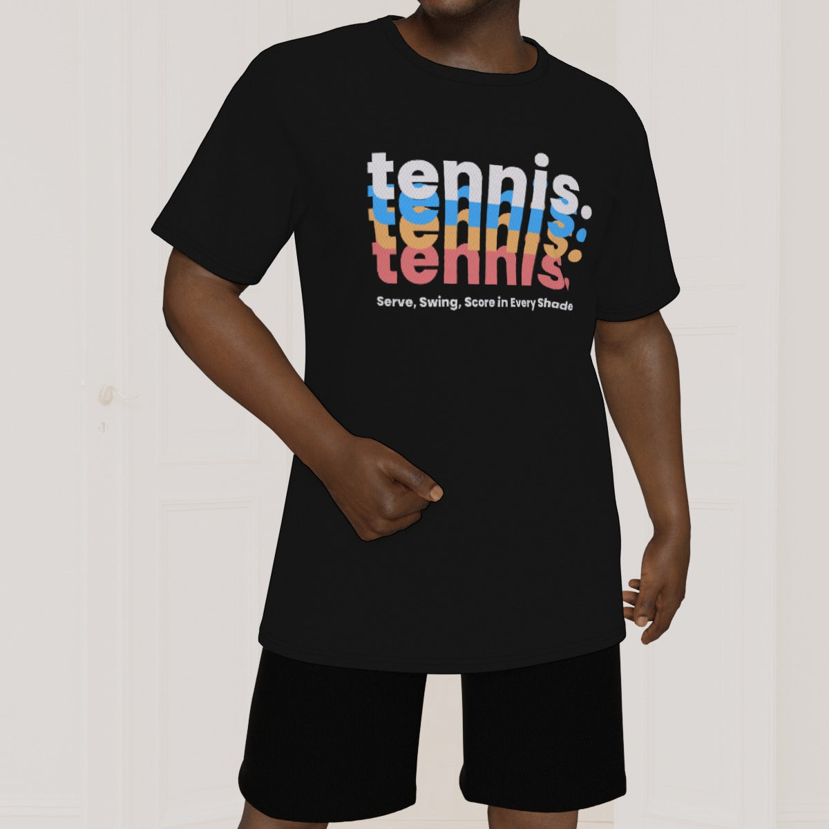 Colorful Courtside Tee: Tennis in Vibrant Shades