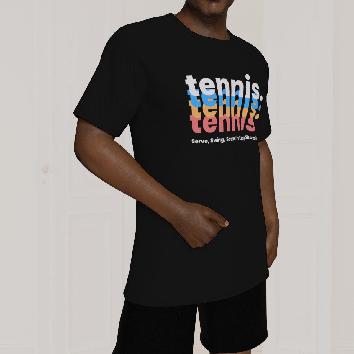 Colorful Courtside Tee: Tennis in Vibrant Shades